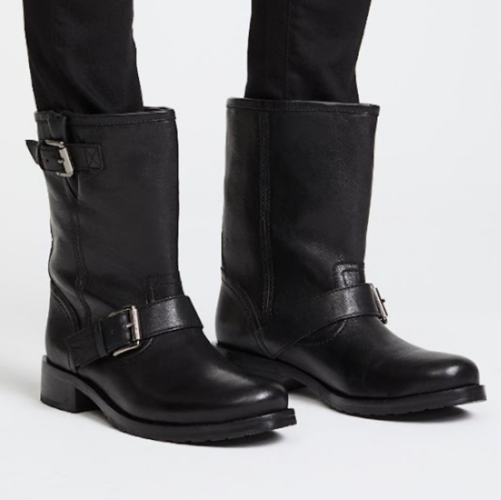 Michael Kors Jonas Leather Moto Boots